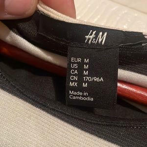 H&M black and white dress